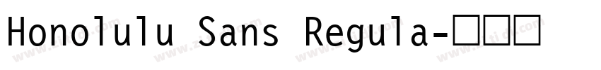 Honolulu Sans Regula字体转换